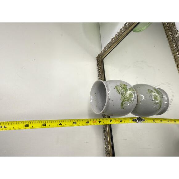 Small Specked Japan Stoneware Minature Date Palm Planter - Picture 6 of 7